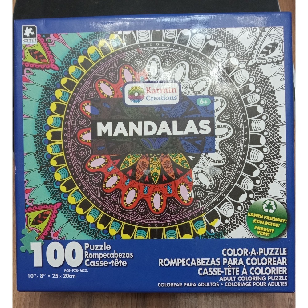 Karmin Creations Mandalas Puzzle 100 pieces 10" x 8" SEALED NEW